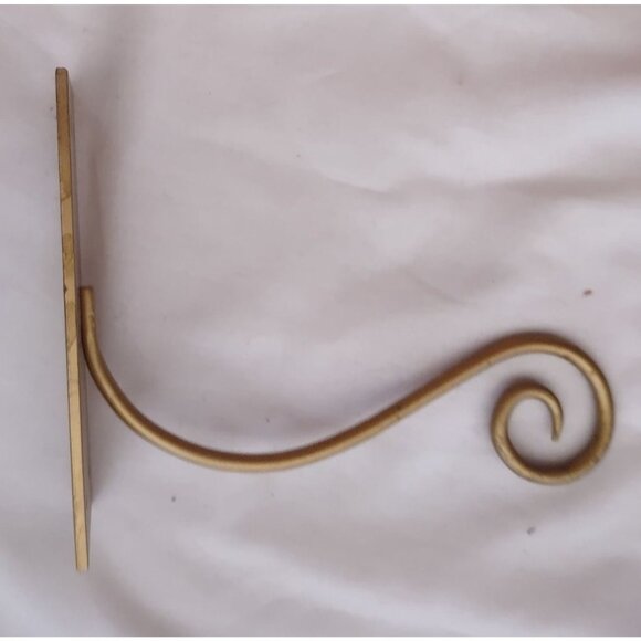 Gold Metal Wall Sconce 3 Candle Holder scroll hanging bracket 30" - Picture 10 of 15